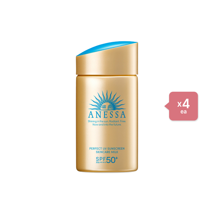 Shiseido Anessa Perfect UV Sunscreen Skincare Milk SPF50+ PA++++ - 60ml - 2022 Version (4ea) Set Top Merken Winkel